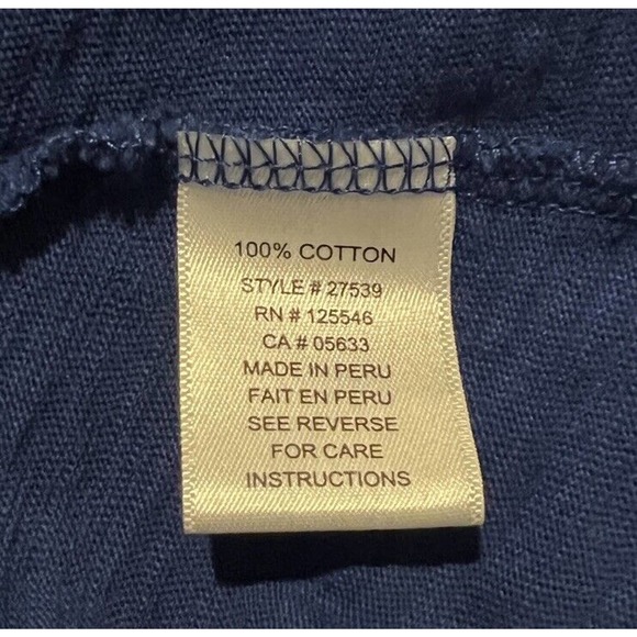 HABITAT Womens Tunic Top Asymmetrical Hem Cobalt Blue Boho Lagenlook Sz XL - Picture 5 of 5